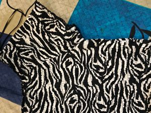 White Zebra Print Offshoulder Top