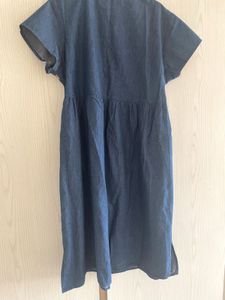 Floral Embroidered Denim Dress