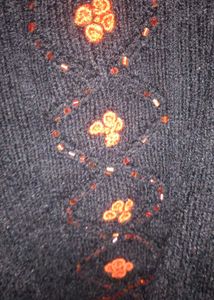 Elegant Two-Tone Knit Cardigan