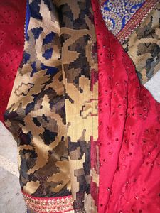 Heavy Embroidery Border Saree With Blouse(Women&#39;s)