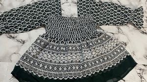 Embroidered Smocked Top