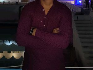 Maroon Kurta