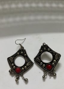 Black Oxidised Earrings