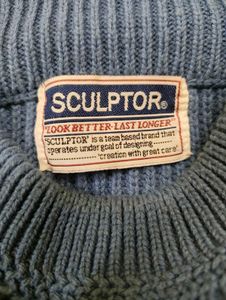 Sculptor Misfit Blue Striped Sweater