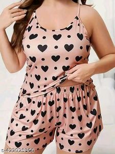 Heart Print Pajama Set