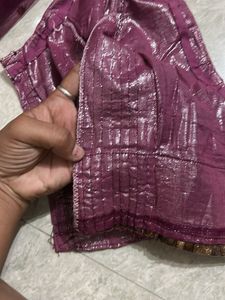 Embroidered saree with blouse and peti coat