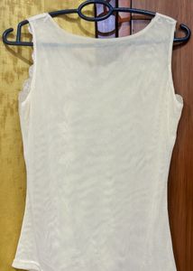 Glitter Cream Net Top ❤️