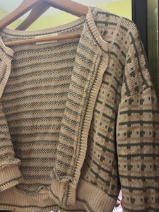 Patterned Knit Cardigan