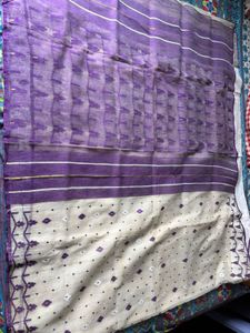 pure cotton needle jamdani saree