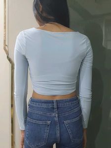 Cute Blue Crop Top