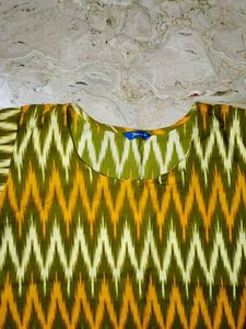 Ethnic Print Yellow Kurta