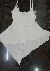 White Asymmetrical Hem Cami Top