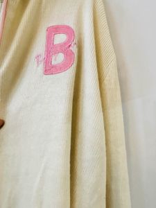 White Sweater With Pink Lining