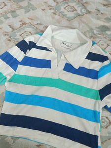Striped Polo Top