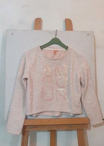 Women's Light Pink Full Sleeve Crop Top
