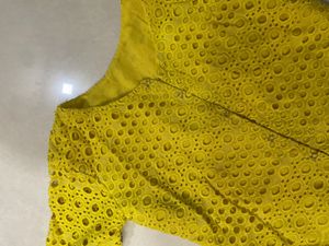 Pure Chickenkari Crop Top Yellow Color