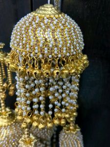 White And Golden Beautuful Set Of Bridal Kaleeras