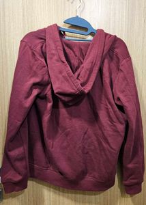 Burgundy Zip-Up Hoodie