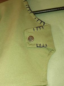 Olive Green Short Jacket For 8 to 10 Years girl.