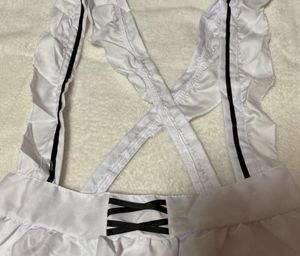 Japanese cosplay White Skirt with Straps