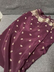 Hot Maroon Saree