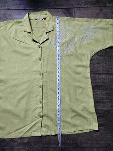 🌸Light Yellow Embroidery Top