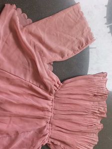Blouson Style Pink Top