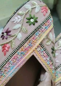 Embroidered Floral Mules