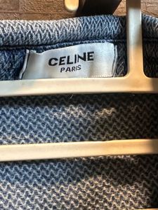 CELINE Paris Logo‑Trim Denim Overshirt / Shirt Jac