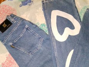 Heart Pattern Jeans