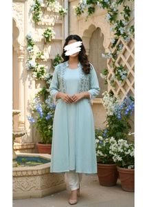 Embroidered Duster Coat XL