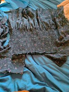 Very Nice Black Peplum Top.