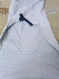 White Tshirt With Navy Blue Collar (Boys)