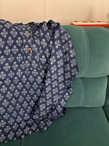 Floral Print Short Kurta For men