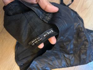 Black Faux Leather Corset Top