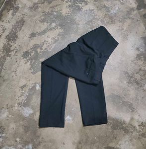 Black Straight Fit Korean Trouser