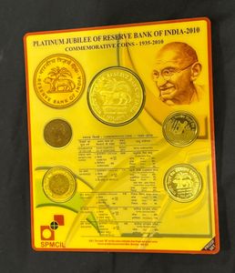 75years Of Reserve Bank India Proof Coins Set