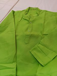 Neon Green Cotton Kurta / Unisex.