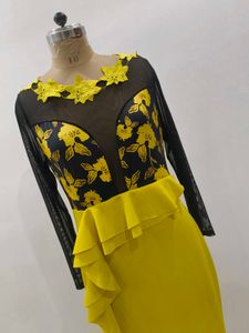 Elegant Yellow Maxi Dress