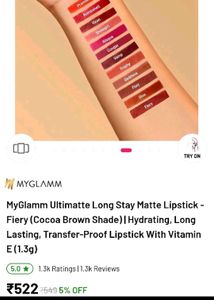 Sale ‼️✨ Myglamm Long Stay Lipstick 💄