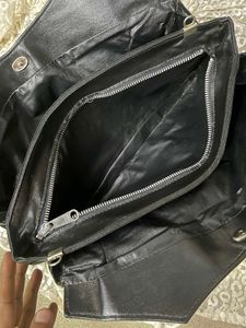Y2k Leather Baguette Bag