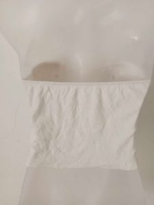 STRAPLESS RIBBED BUSTIER TOP