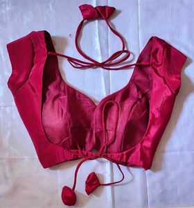 Padded Drawstring Mini Sleeve Blouse