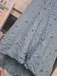 Blue Floral Dress with Vest