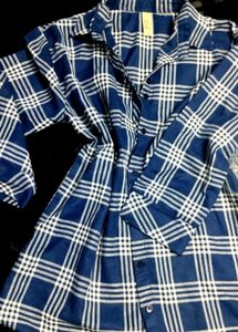 Diya Branded New Checks Shirt Navy Blue