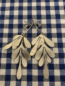 Silver Leaf Dangle Earrings