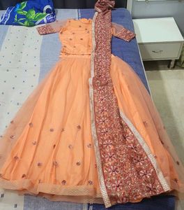 Peach Lehenga Choli Set
