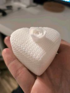 Red Heart Shaped Trinket Box 3d printed