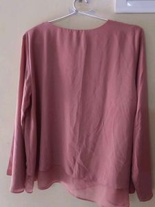 Zara Pink V-Neck Top