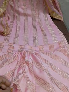Pink Kurta paint dupatta 🩷